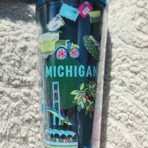 Starbucks Discovery Series Michigan Iridescent Blue-Purple Travel Tumbler